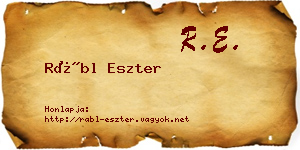Rábl Eszter névjegykártya
