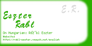 eszter rabl business card